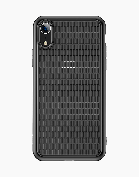 Black BV 2nd Generation Baseus slim flexible case for iPhone XR, shown on the device with a sleek, lightweight design.