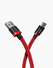 Baseus Purple HW Flash Charge Cable USB to Type-C 40W Red