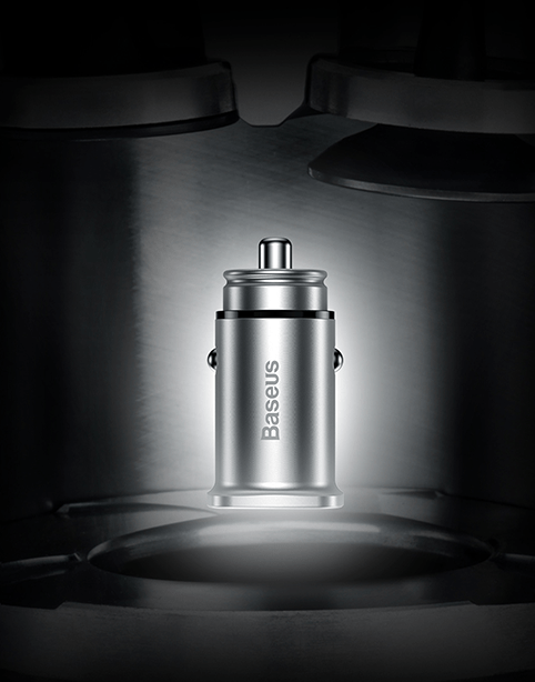 Baseus Square Metal Car Adapter USB + PD 30W Fast Charging QC3.0 & 4.0