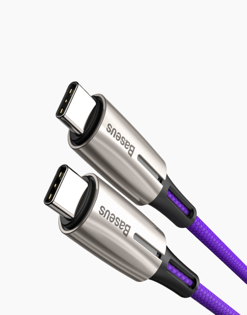 Baseus Water Drop Lamp PD 60W Flash Charge For Type-C to C cable Purple