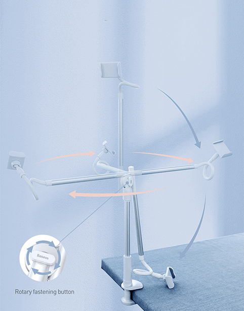 Baseus Unlimited Adjustment 360° Lazy Phone Holder Silver