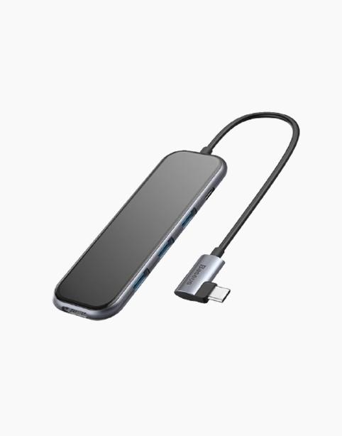Baseus Multi-functional HUB (Type-C to 3xUSB3.0+HD4K+PD) Gray