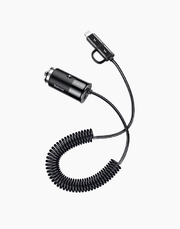 Baseus Enjoy Together 2-in-1 Car Charger &amp; Cable for iP/USB-C - Black