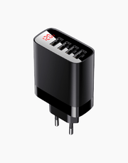 Baseus Mirror Lake Digital Display 4USB Travel Charger 30W - Black