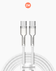 Baseus Cafule Series Metal Data Cable Type-C to Type-C 100W 2m - White