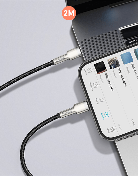 Baseus Cafule Series Metal Data Cable Type-C to iP PD 20W 2m - Black