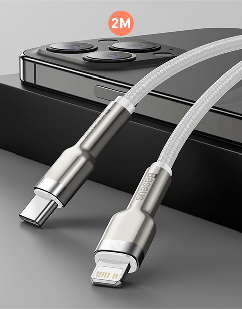Baseus Cafule Series Metal Data Cable Type-C to iP PD 20W 2m - White