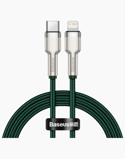Baseus Cafule Series Metal Data Cable Type-C to iP PD 20W 1m - Green