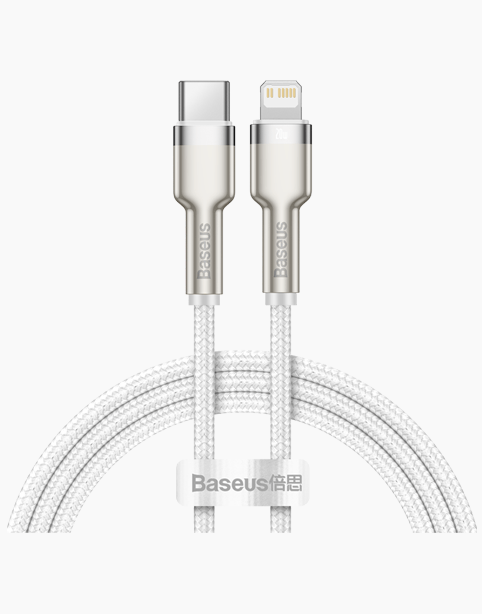 Baseus Cafule Series Metal Data Cable Type-C to iP PD 20W 1m - White