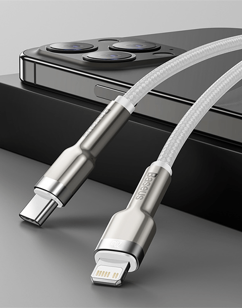 Baseus Cafule Series Metal Data Cable Type-C to iP PD 20W 1m - White
