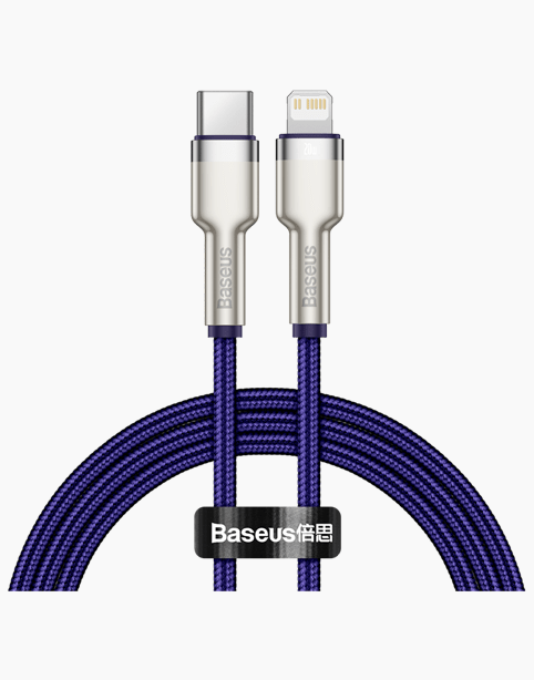 Baseus Cafule Series Metal Data Cable Type-C to iP PD 20W 1m - Purple