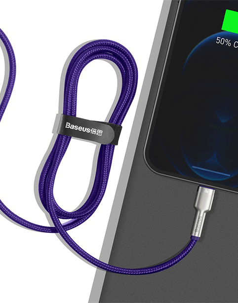Baseus Cafule Series Metal Data Cable Type-C to iP PD 20W 1m - Purple