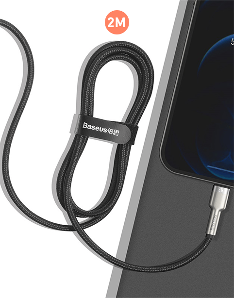 Baseus Cafule Series Metal Data Cable USB to IP 2.4A 2M - Black