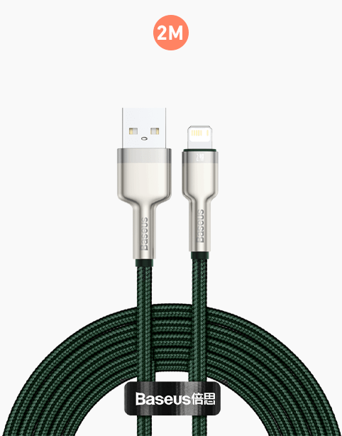 Baseus Cafule Series Metal Data Cable USB to IP 2.4A 2M - Green