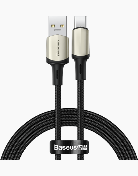 Baseus Cafule cable (suppport VOOC) USB for Type-C 1m - Black