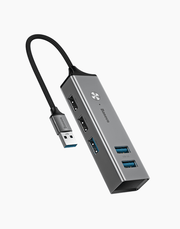 Baseus Cube USB to USB3.0*3+USB2.0*2 HUB Adapter - Dark gray