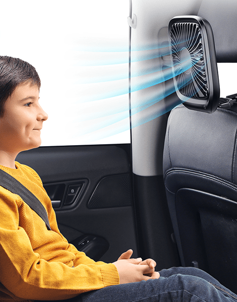 Baseus Foldable Vehicle-mounted Backseat Fan Black