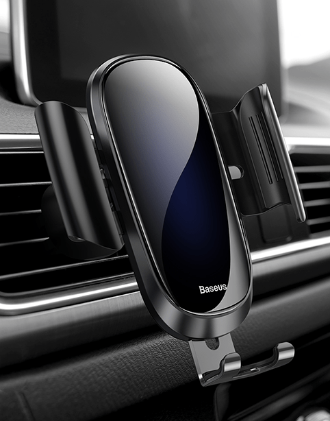 Future Gravity By Baseus Aluminum/Glass Car Mount – Black