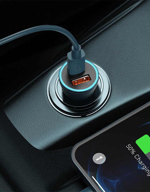 Baseus Golden Contactor Pro Dual Fast Car Charger U+C 40W - Blue