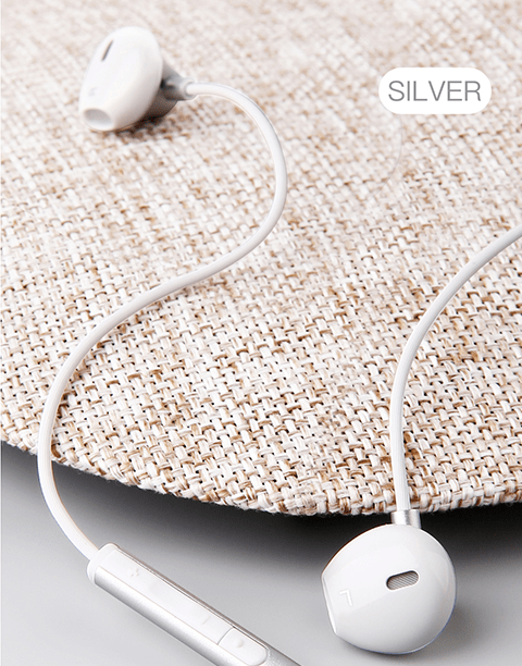 H06 By Baseus In-Ear Stereo Bass Earphones 3.5mm jack White