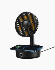 Baseus Hermit desktop wireless charger with oscillating fan - Black