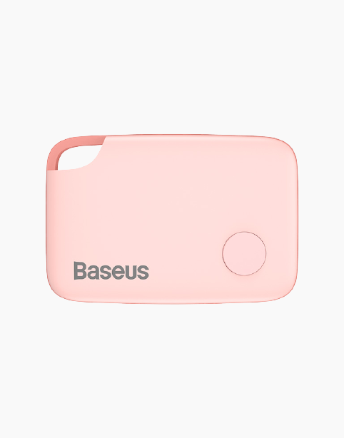 Pink Baseus Intelligent T2 Ropetype anti-loss device with keyring attachment, designed to prevent loss of valuables.