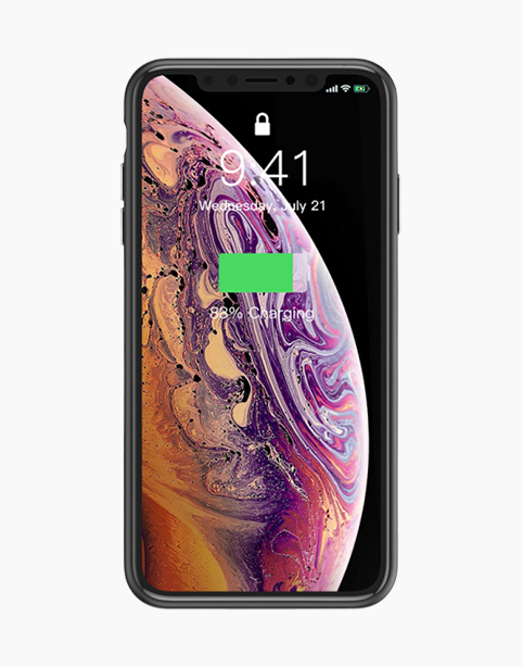 Baseus Liquid Silicone Smart Power Case 4200mAh For iPXs Max 6.5 Black