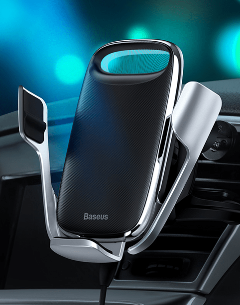 Baseus Milky Way Electric Bracket Fast Wireless Charger 15W Silver