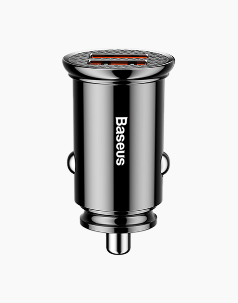 Baseus Circular Car Adapter Dual USB Quick Charge 3.0 (30W)