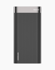 Black Smartkoshk Parallel 20000mAh power bank with four USB outputs, including QC3.0, QC2.0, PD, and Micro USB ports.