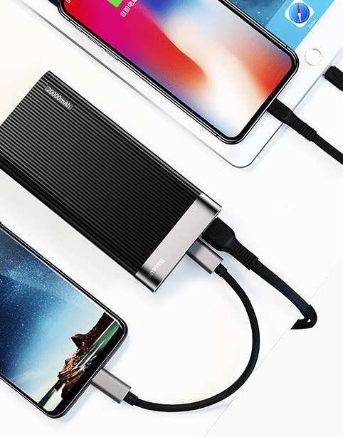 Baseus Parallel Type-C PD +QC3.0 power bank 20000mAh 18W Black