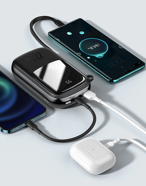 Baseus Qpow Digital Display باور بنك 20,000mAh يدعم الشحن السريع