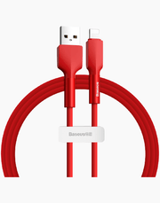 Baseus Silica Gel Cable USB For iPhone 1m - Red
