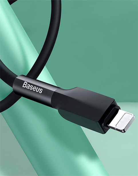 Baseus Silica Gel Cable USB For iPhone 1m - Black