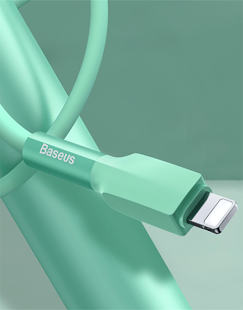 Baseus Silica Gel Cable USB For iPhone 1m - Green