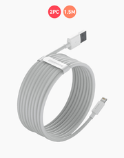 Baseus Simple Wisdom Data Cable Kit USB to iP 2.4A (2PCS/Set)1.5m White - Smartkoshk Stores