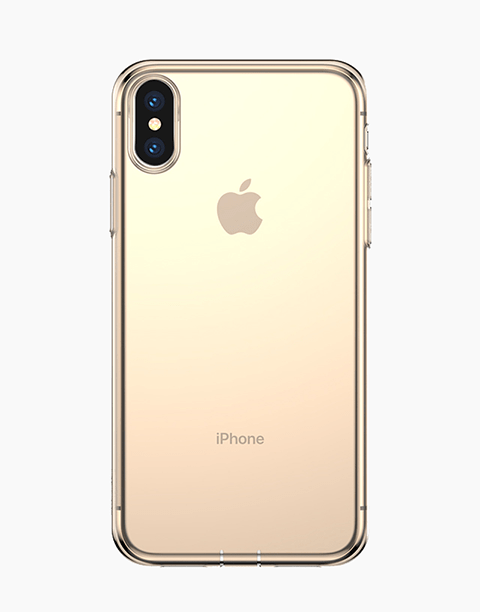 Simplicity By Baseus Slim Transparent Soft Clear TPU iPhone Xs Max Gold