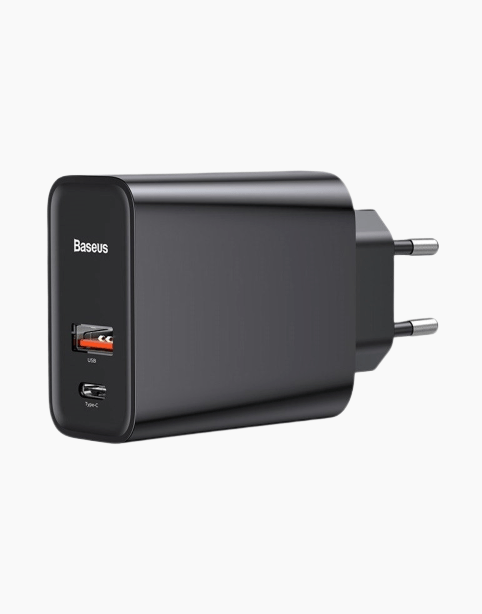 Baseus Speed PPS 30W/5A Type-C PD + USB Q3.0 Fast Charger | Black