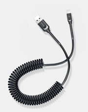 Spring By Baseus Flexible &amp; Space Saving Cable For iP 1.2m Black/Gray
