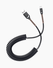 Spring By Baseus Flexible &amp; Space Saving Cable For iP 1.2m Black/Gold