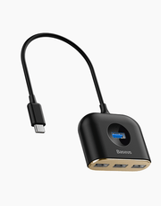 Baseus Square Round HUB Type C To USB3*1+USB2*3+ Micro 1m Black