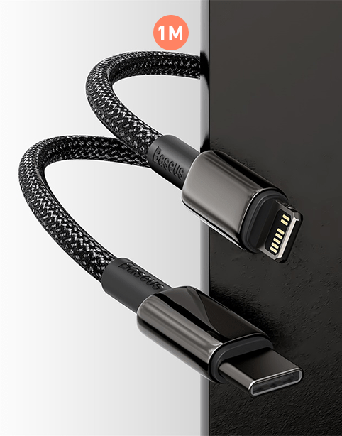 Baseus Tungsten Gold PD 20W Fast Cable Type-C to iP 1M - Black