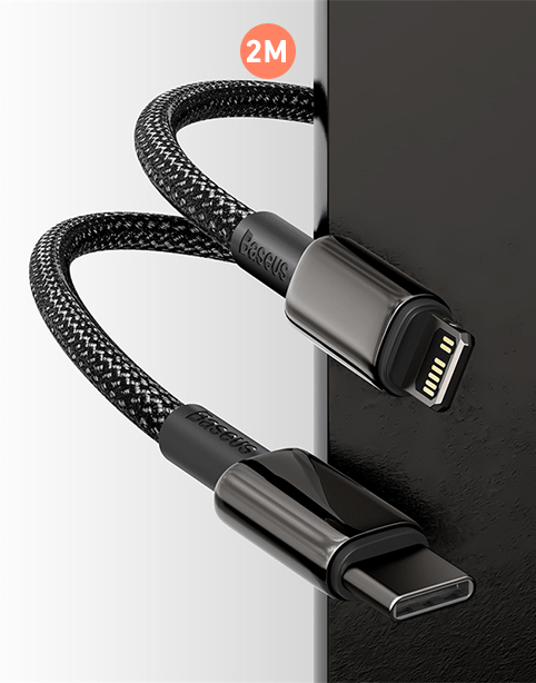 Baseus Tungsten Gold PD 20W Fast Cable Type-C to iP 2M - Black