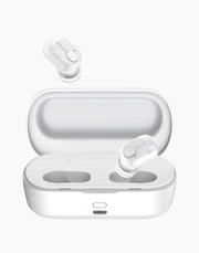 Wireless Baseus W01 TWS earbuds with Bluetooth 5.0, sweat-resistant, 6-7 hours playtime, with 2000mAh charging case in white