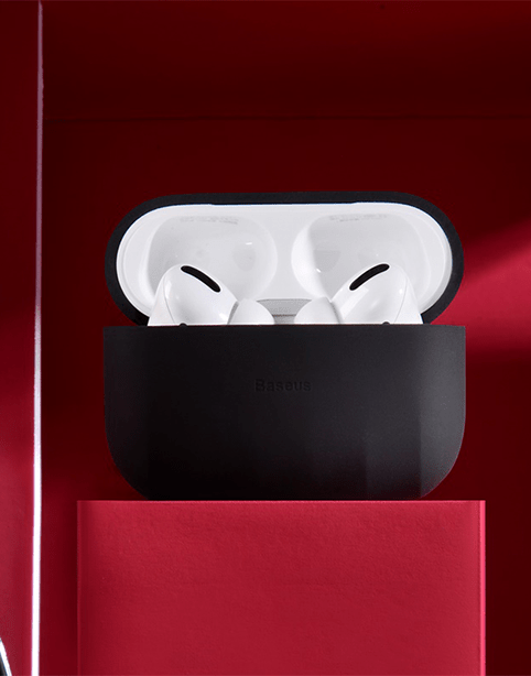 Baseus Shell Pattern Silica Gel Case For AirPods Pro Black