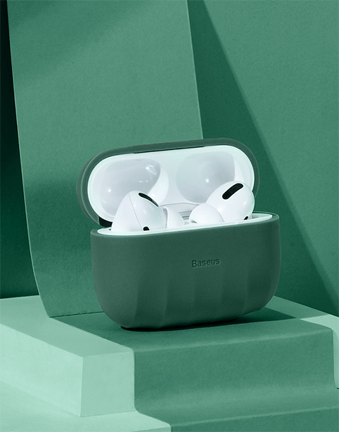 Baseus Shell Pattern Silica Gel Case For AirPods Pro Green