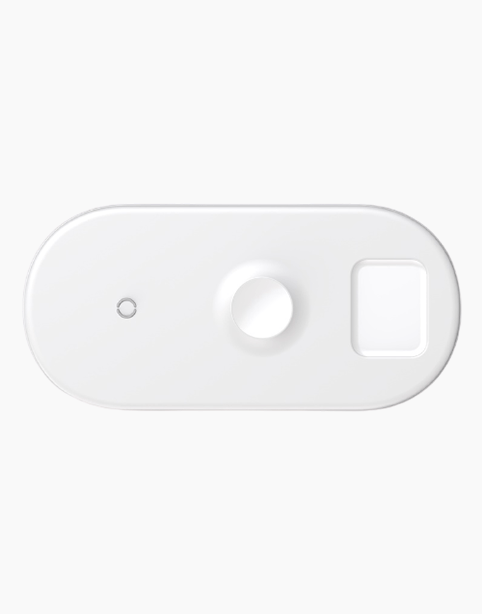 Baseus Smart 3in1 Wireless Charger For iPhone/Apple Watch/AirPods - White