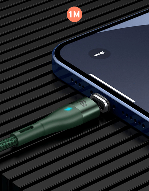 Baseus Zinc Magnetic Safe 20W PD Fast Cable Type-C To IP 1m - Green