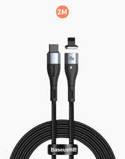 Baseus Zinc Magnetic Safe 20W PD Fast Cable Type-C To IP 2m - Black