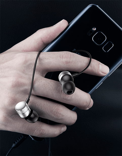 Baseus Encok H04 Sport Wired Stereo Earphone Silver/Black